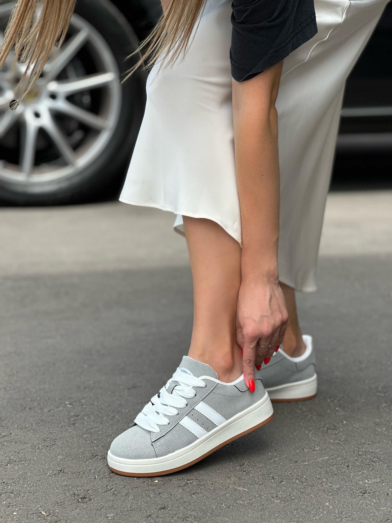 Кеды женские эко-замша р. 41 Серый (10285702) - фото 4