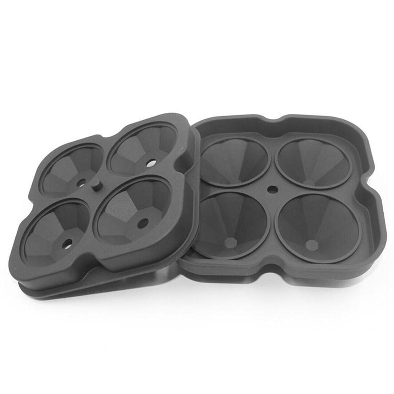 Силіконова форма для льоду CUMENSS Діамант Black 4 шт