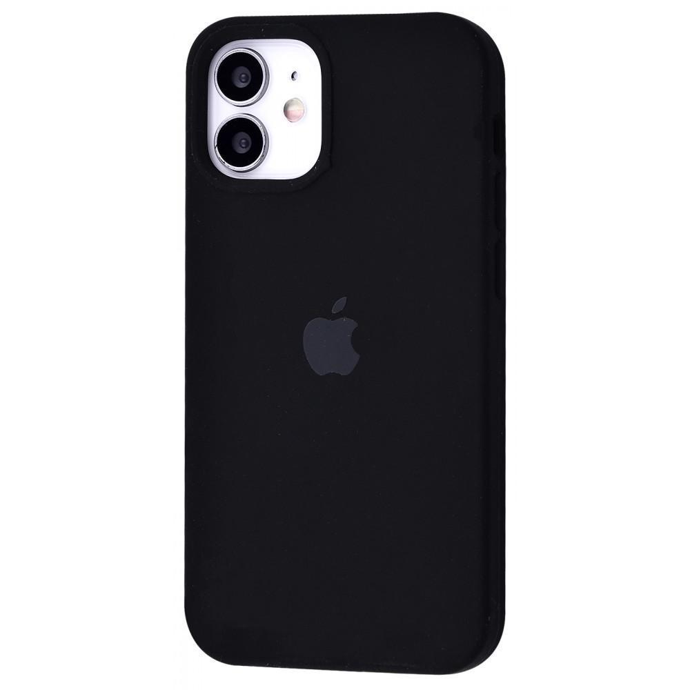 Силиконовый чехол накладка Silicone Case Full Cover for iPhone 12 Mini, Black