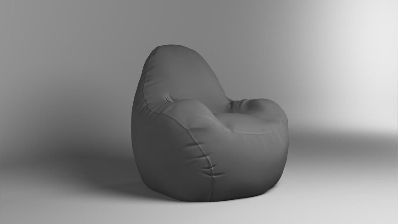 Безкаркасне крісло-мішок SkyPuff Relax 600D.PU.WR 312 оксфорд 100 см Темно-сірий (2695830290)