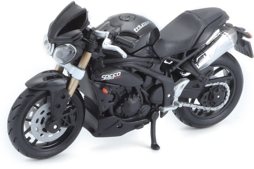 Игрушечный мотоцикл Triumph Speed ​​Triple 2011 1:18 Bburago Black