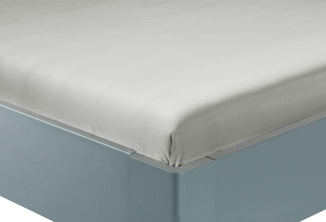 Простынь 240x260 см хлопок Светло-серый