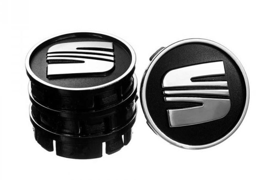 Комплект колпачков для литых дисков Vitol Seat 60x55 ABS пластик 4 шт. Черный