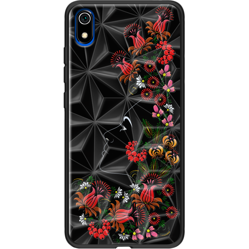 Чехол Boxface Xiaomi Redmi 7A 3D Ukrainian Muse Черный силикон с призмой (37400-bk64-37869)