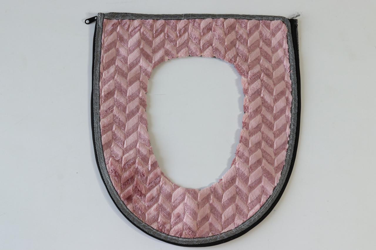 Накладка на сиденье мягкого унитаза на молнии Розовый (0181/pink)