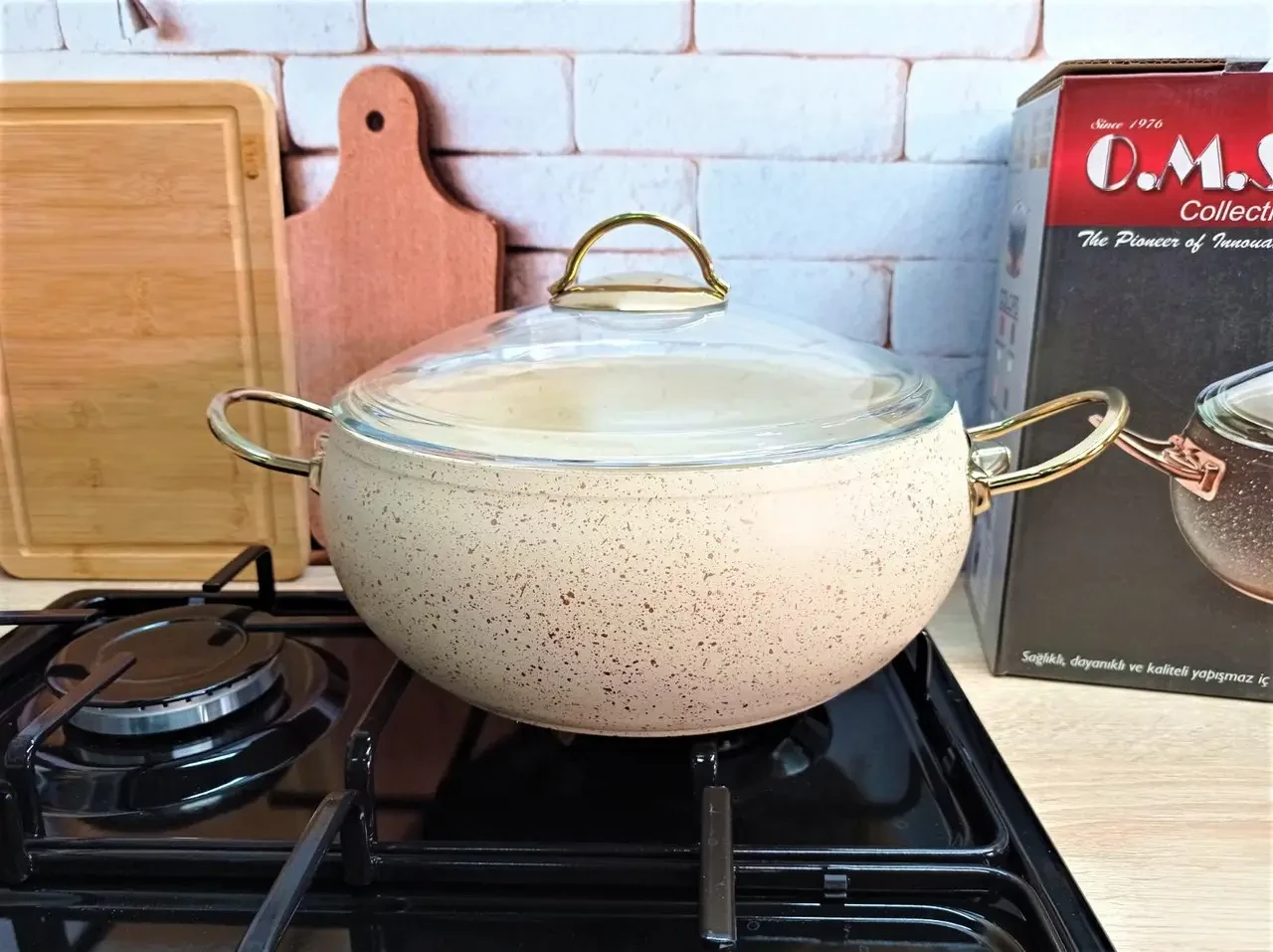 Каструля OMS Collection 3141 24 см 4,5 л Ivory (21339621) - фото 5