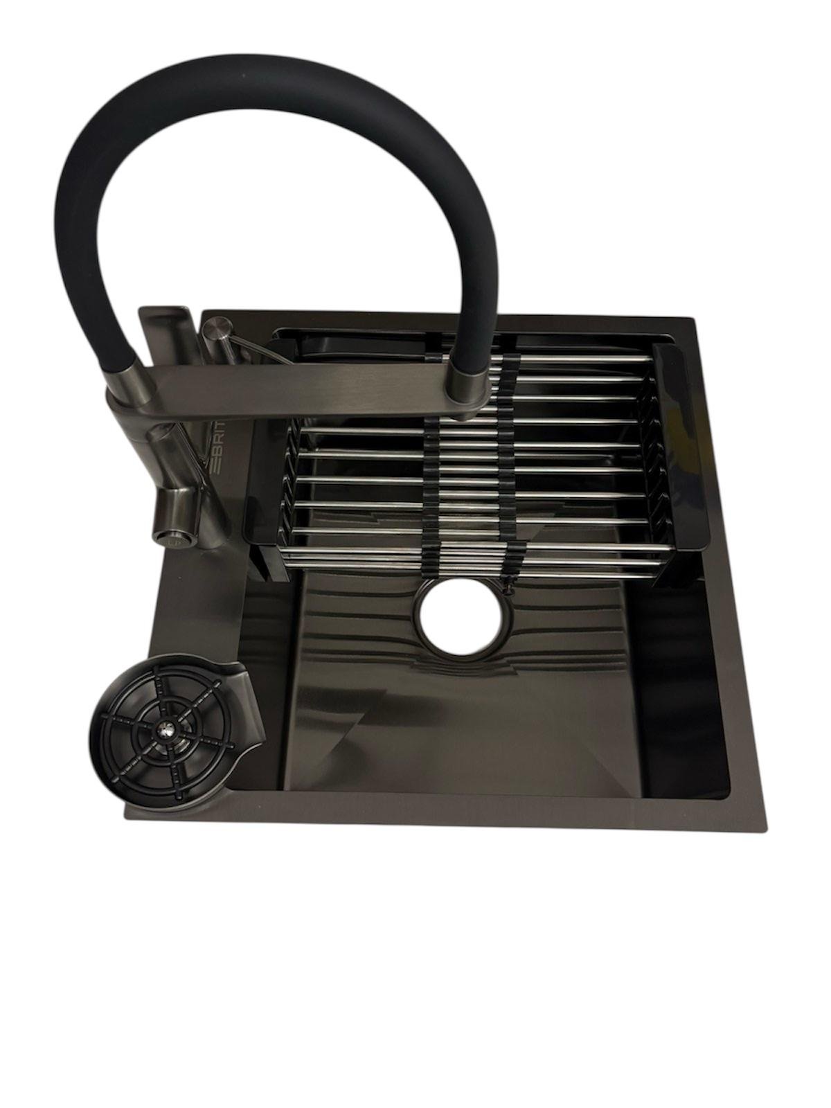 Мийка кухонна Britc 5050 PVD і кран з підключенням до водяного фільтра з латуні Мийка кухонна Britc 5050 PVD і кран з підключенням до водяного фільтра з латуні