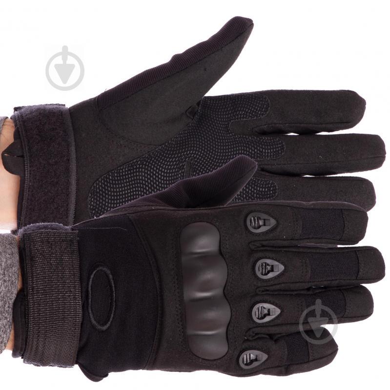 Перчатки армейские с закрытыми пальцами и усил. протектор OAKLEY BC-4623 (р-р L) Черный (PT0153)