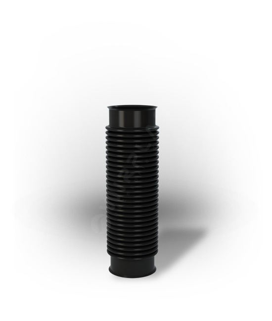 Труба з'єднувальна для вентиляційного виходу DN125-125/110/100 520 мм (9005)