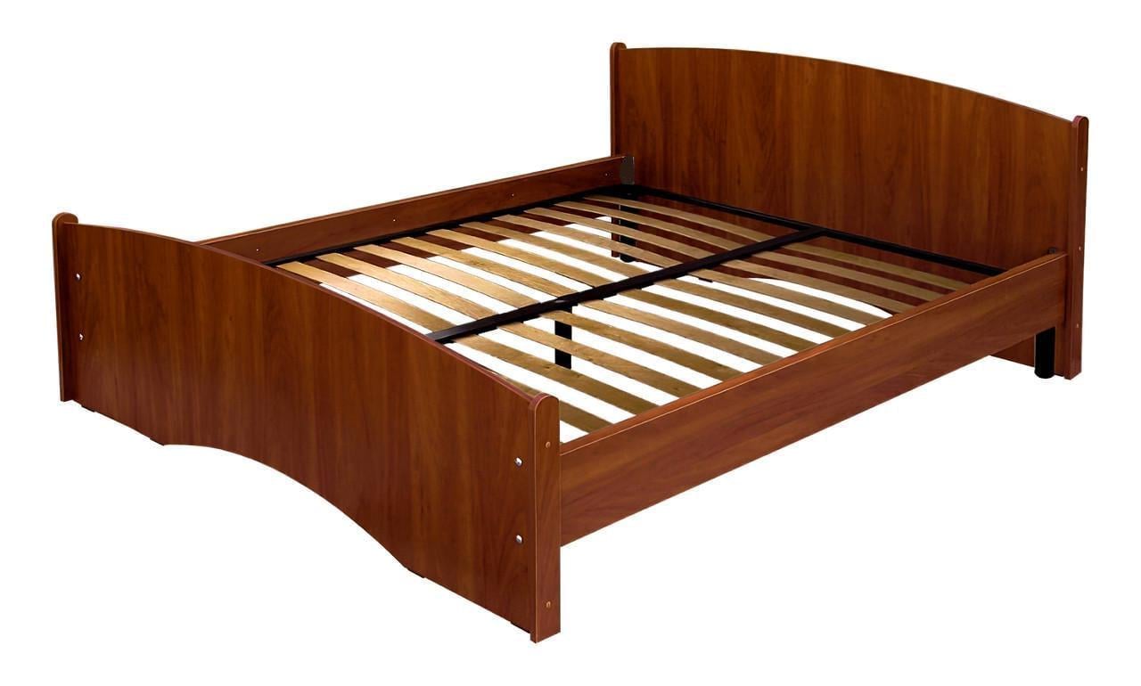 Ліжко ортопедичне МАКСІ-МЕблі Нега економ метал каркас 1900х1600 Горіх темний (8505)