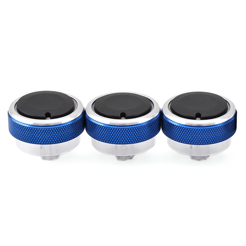 Ручки кондиционера Ford Focus 2 3 C-max S-max Mondeo 3 шт. Синий (0038/blue)