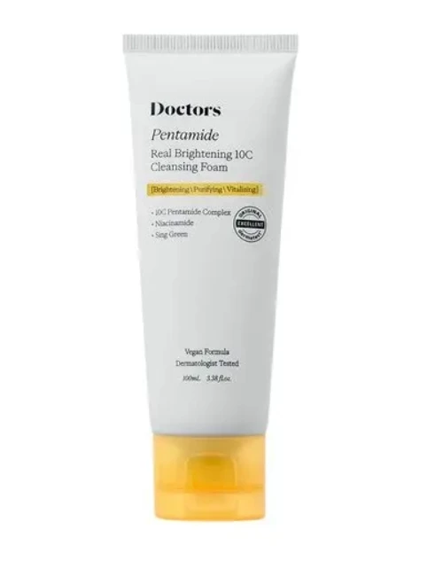 Пенка для умывания Doctors Pentamide Real Brightening 10C Cleansing Foam для осветления и ровного тона кожи (8809639178041)