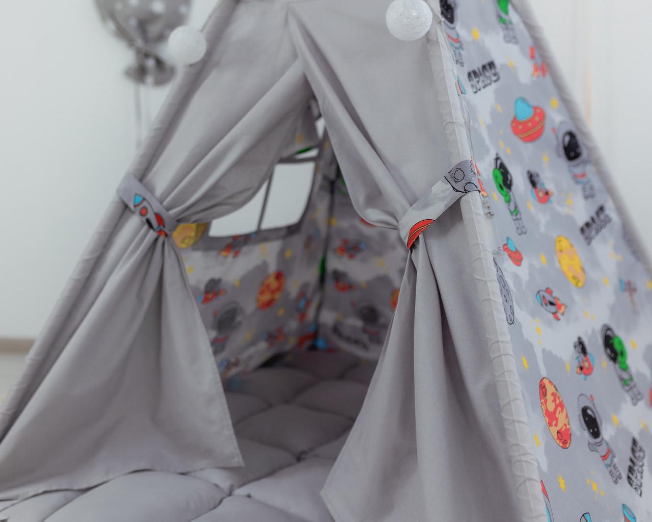 Вігвам дитячий Космос із килимком бон бон - фото 6 Вігвам дитячий Космос із килимком бон бон - фото 6