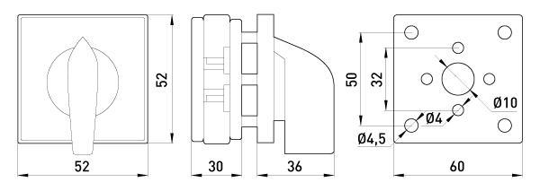 Переключатель пакетный E.NEXT LK16/1.216-ZP/45 0-1 1P 16A 400V (8361-200) - фото 4