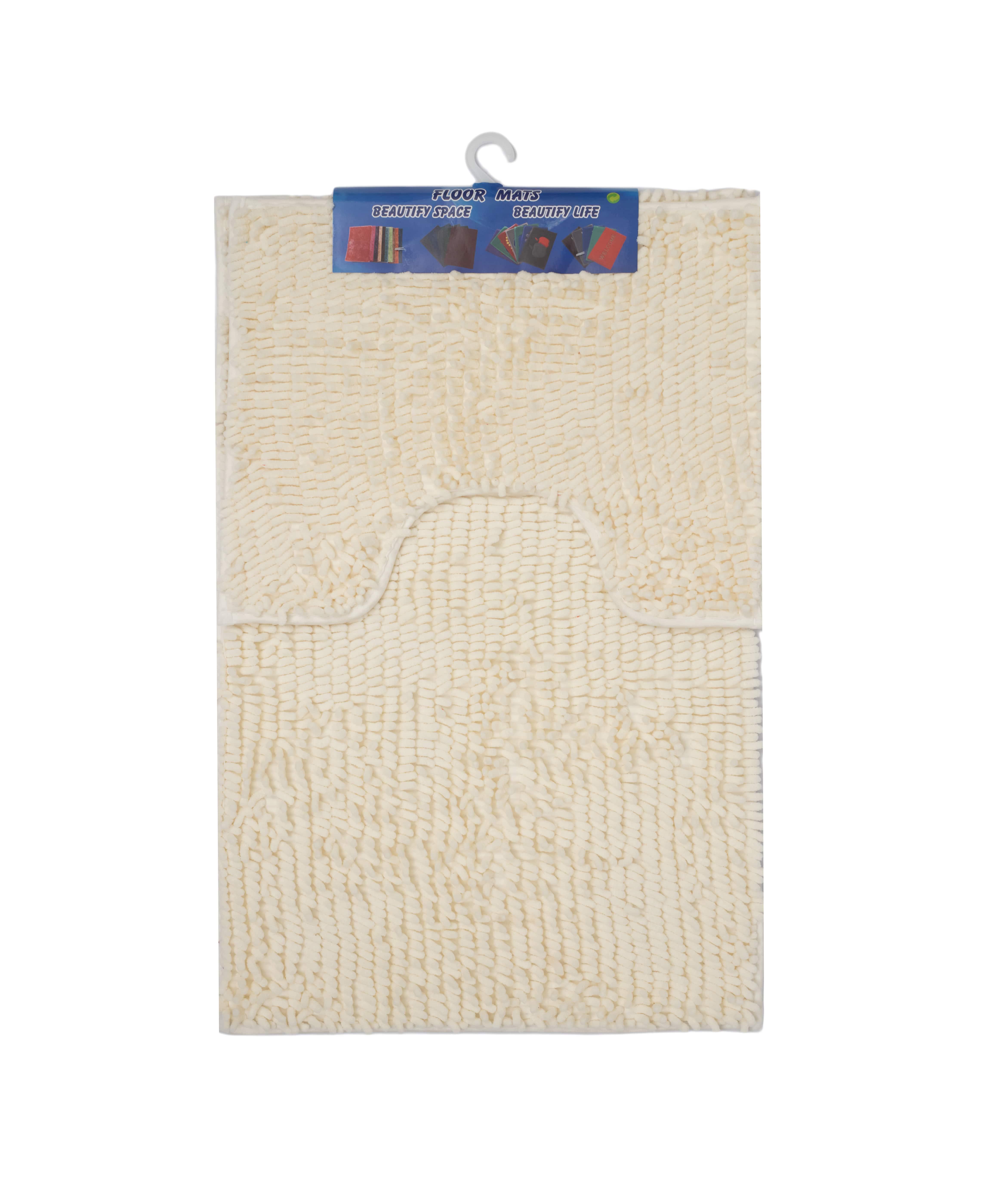 Набор ковриков Kornel в ванную комнату 50х80/40х50 см 2 шт. Молочный (KL-46)