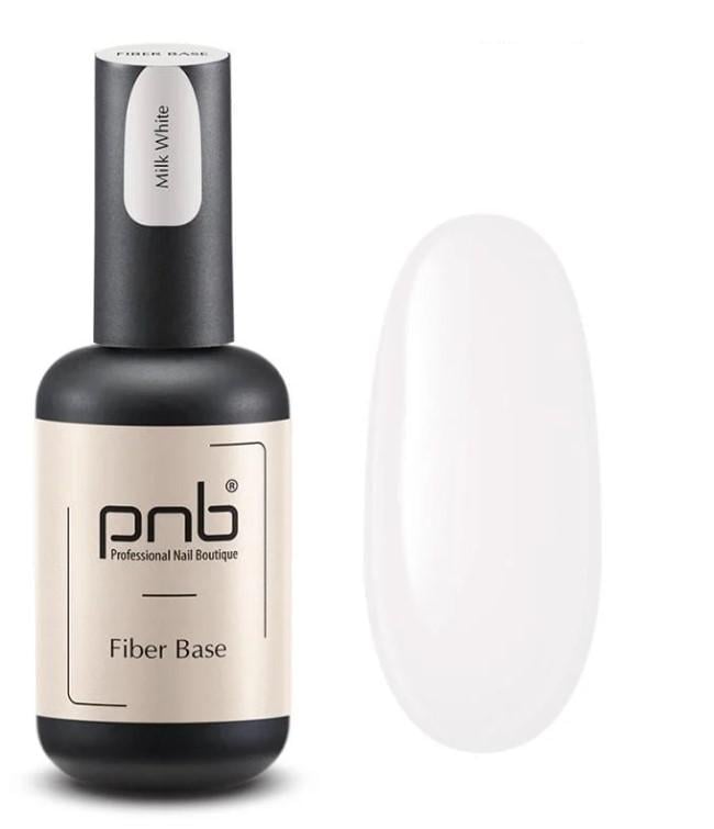База для гель-лака PNB UV/LED Fiber Base Milk White с нейлоновыми волокнами 17 мл
