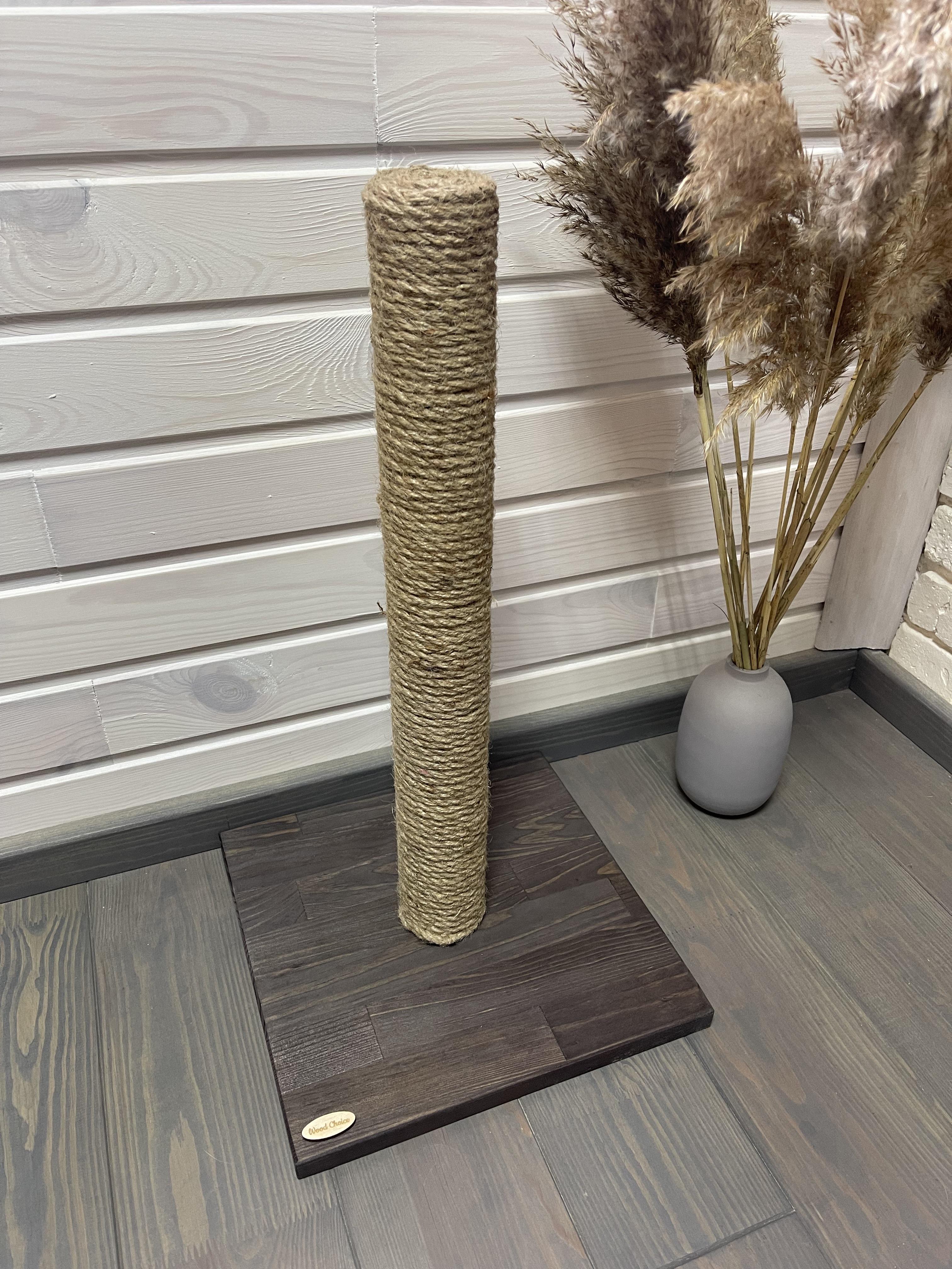 Когтеточка для кошек деревянная 30х30х55 Коричневый (112) - фото 1