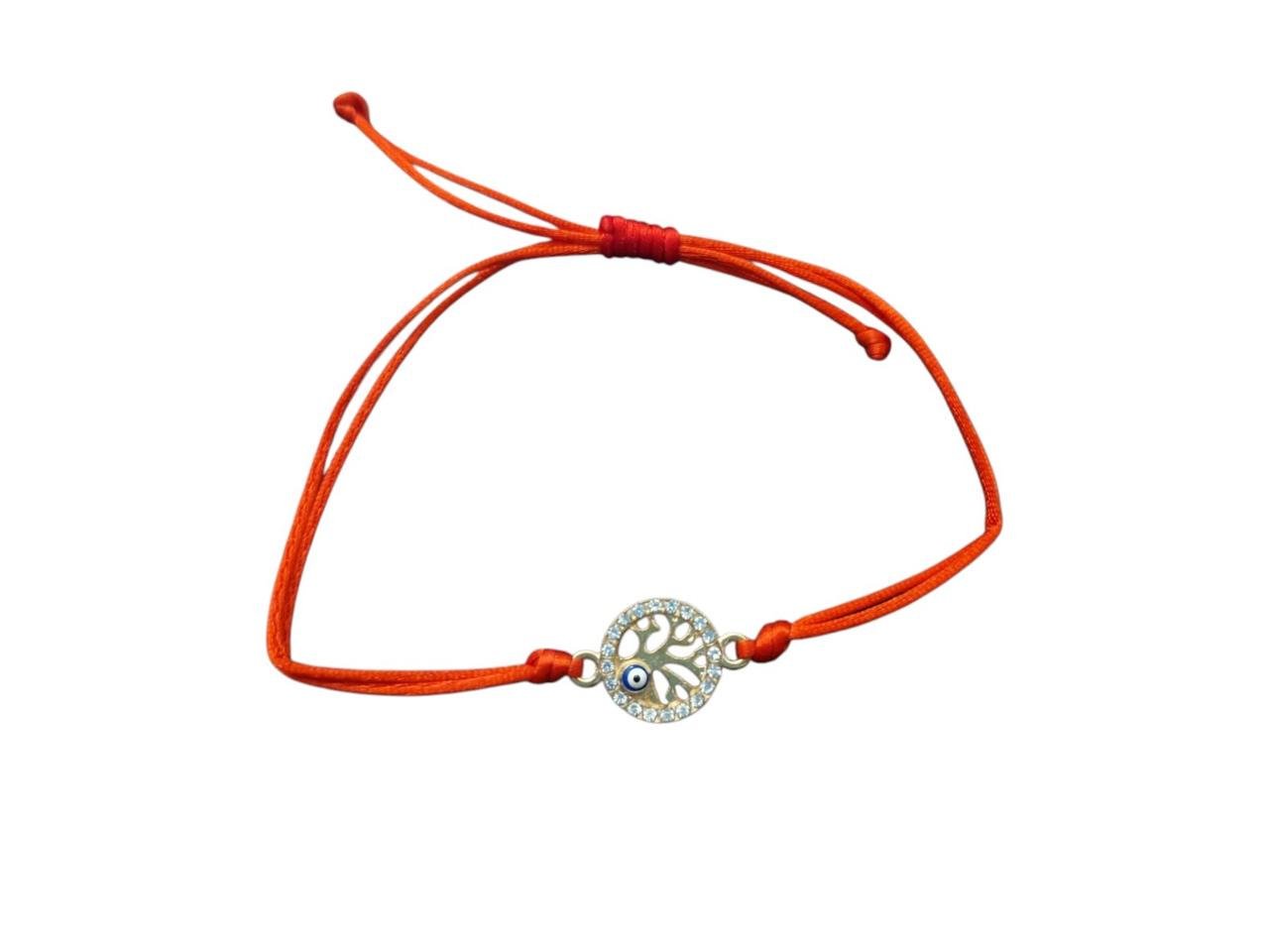 Браслет-оберег Красная нить со значком Дерево жизни Браслет-оберег Красная нить со значком Дерево жизни