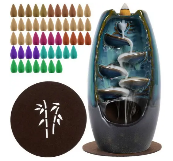 Димовий водоспад ароматичний Ruhhy 22655 керамічний з набором пахощів (22655) Димовий водоспад ароматичний Ruhhy 22655 керамічний з набором пахощів (22655)