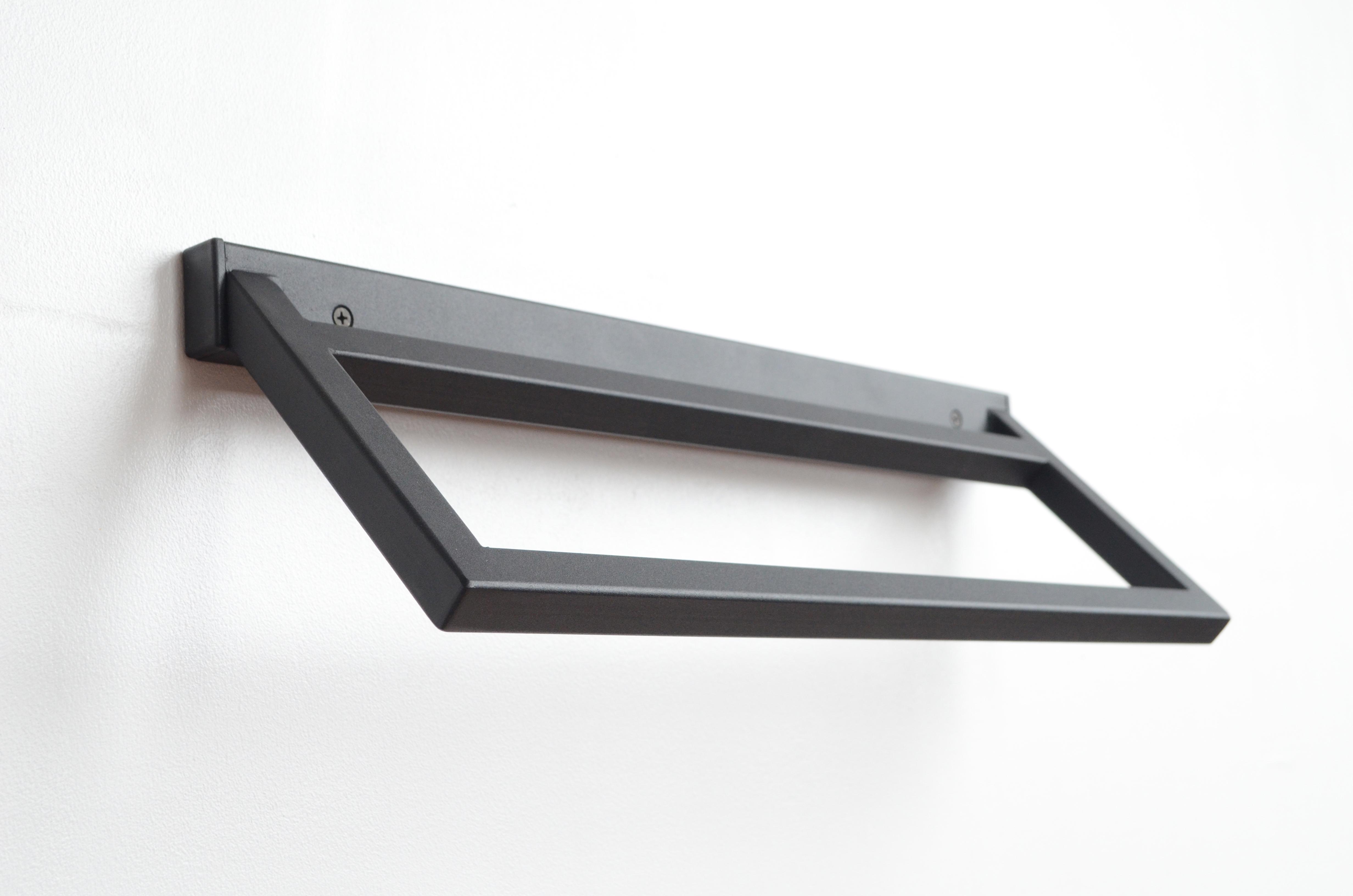 Полка для обуви настенная металлическая 90х13х16 см Черный (SR.M-7.7) - фото 6