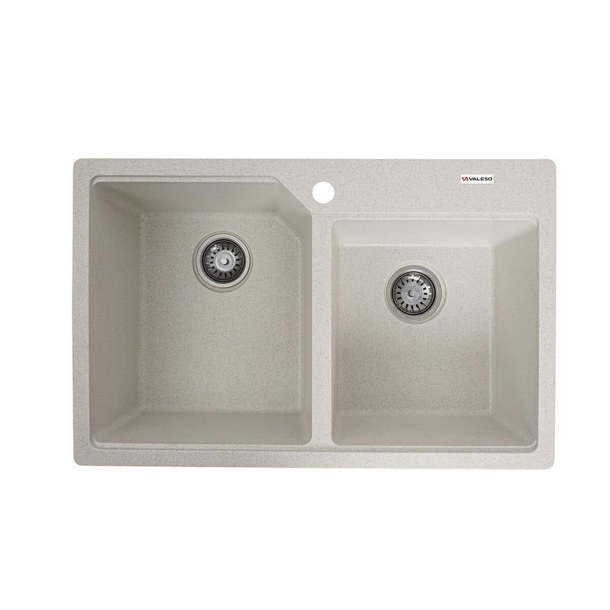 Мойка гранитная Valeso Harmony 780х500 врезная прямоугольная Белый в точку матовый (PLTM-SP000047189)