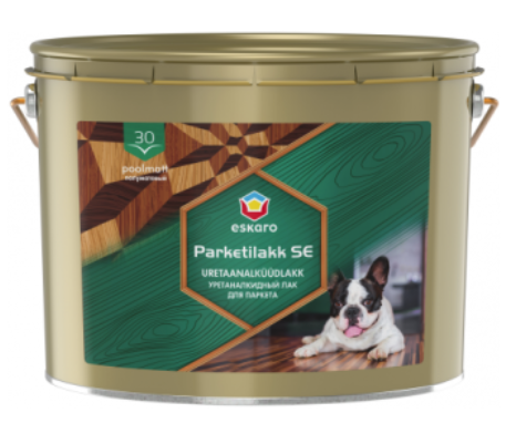 Лак алкид-уретановый ESKARO PARKETILAKK SE 30 для паркета Базис С 10 л Безцветный