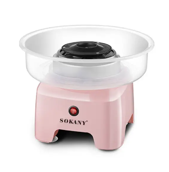 Аппарат для сладкой ваты Sokany SK-520 настольный Розовый