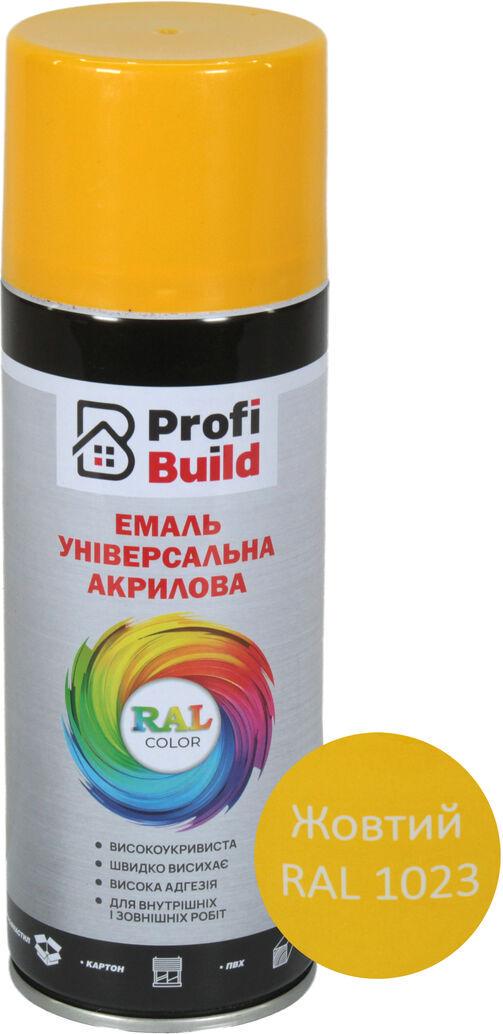 Аэрозольная краска Profi Build RAL 1023 400 мл Светло желтый (0102321)