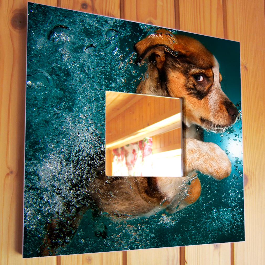 Зеркало декоративное Милый щенок 260х260 мм (M03689)