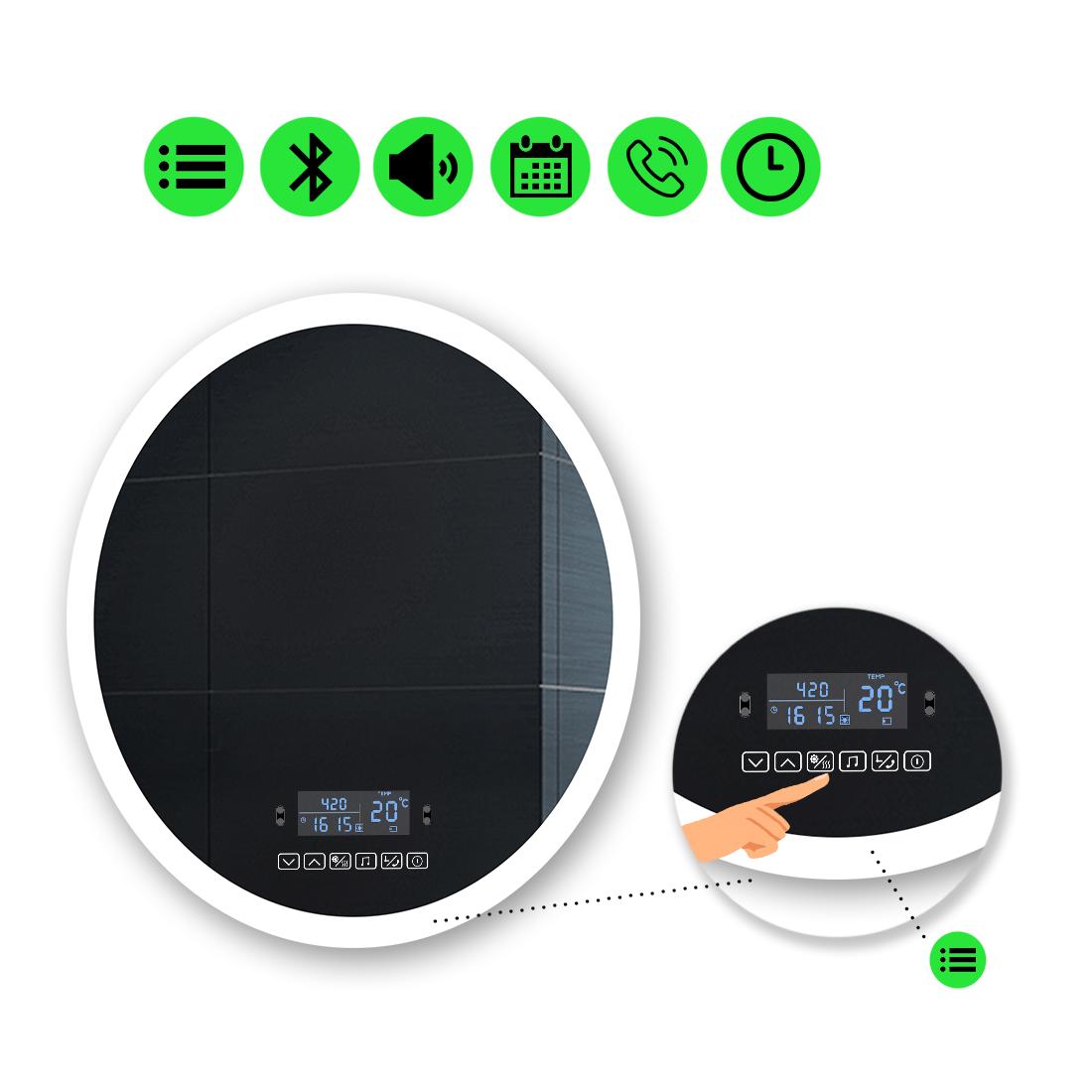 Дзеркало з LED підсвіткою Amor з Smart-блоком 50x50 см (Amor16) Дзеркало з LED підсвіткою Amor з Smart-блоком 50x50 см (Amor16)