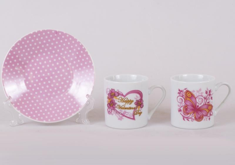 Набор для чашек эспрессо Валентин 6 шт. 80 мл/блюдец 6 шт.