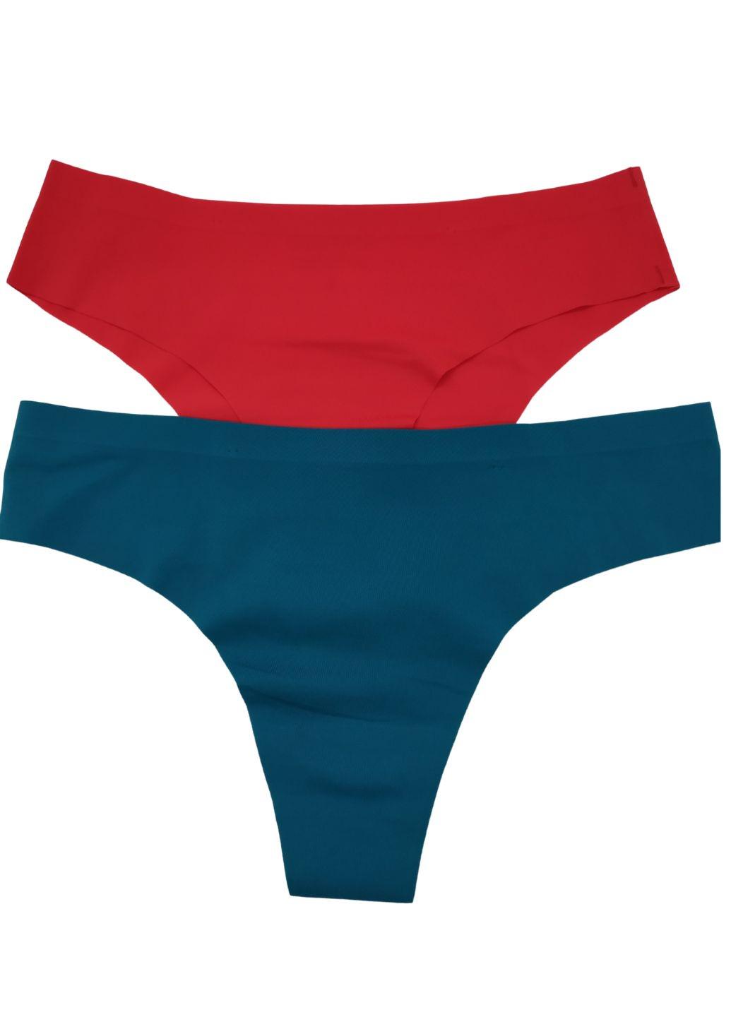 Комплект трусиков женских комфорт и стринги Biweier №1 бесшовные L р. 44 2 шт. Комбинированный