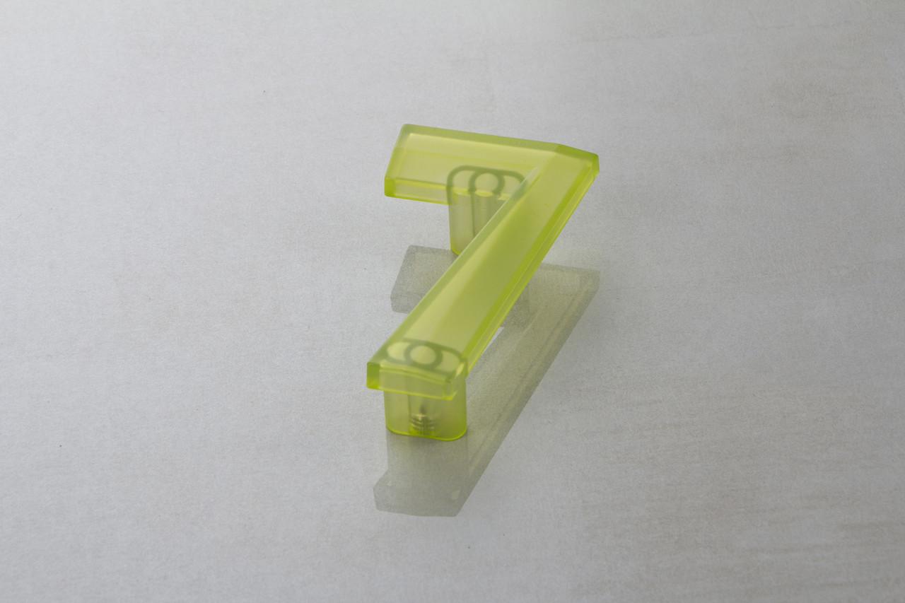 Меблева ручка Poliplast цифра семірка РП-7 Прозорий зелений (16163) - фото 1