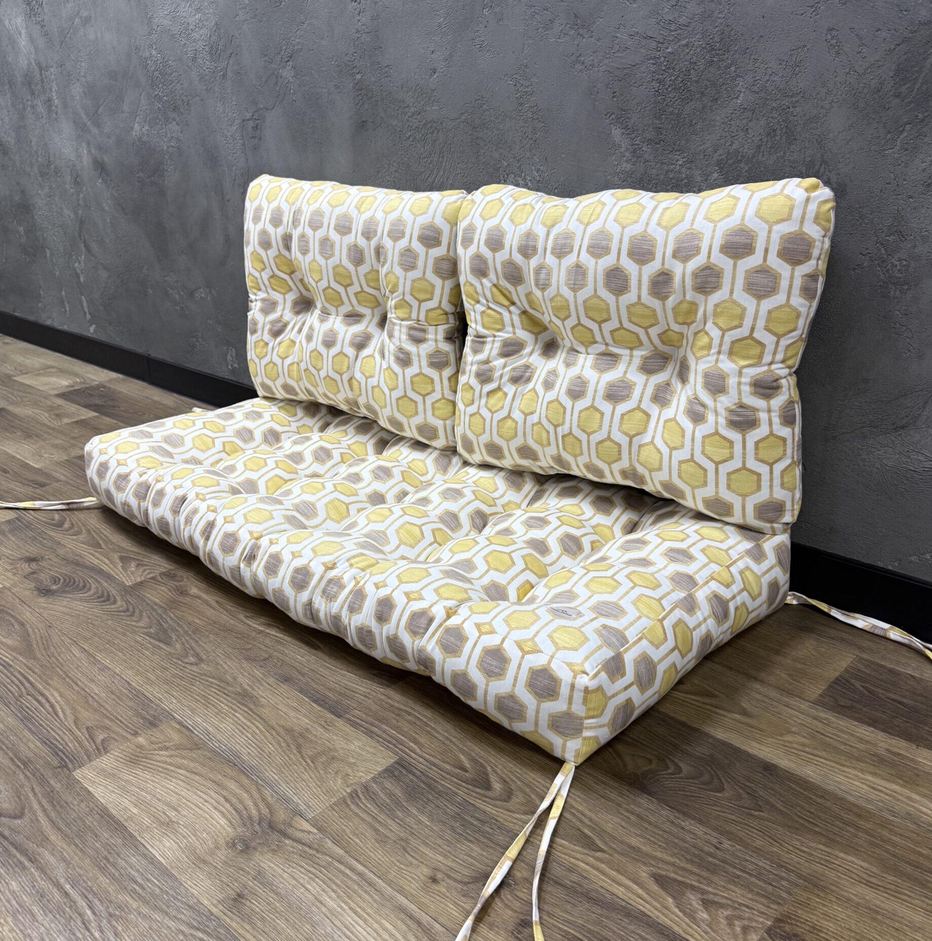 Комплект подушек Comfort Home Honeycomb maxi на поддоны/качели/каркасы/садовая мебель панама 100х50х50x13 см