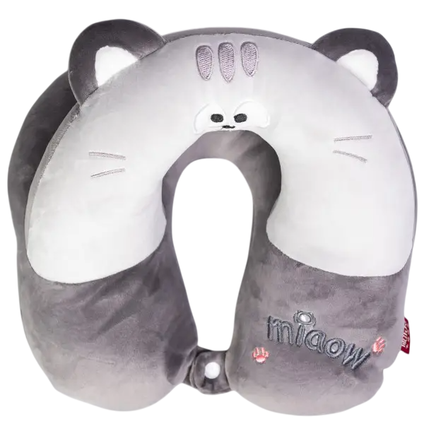 Подушка для шеи Miaow U-образная двойная Серый (HP-56-27G)
