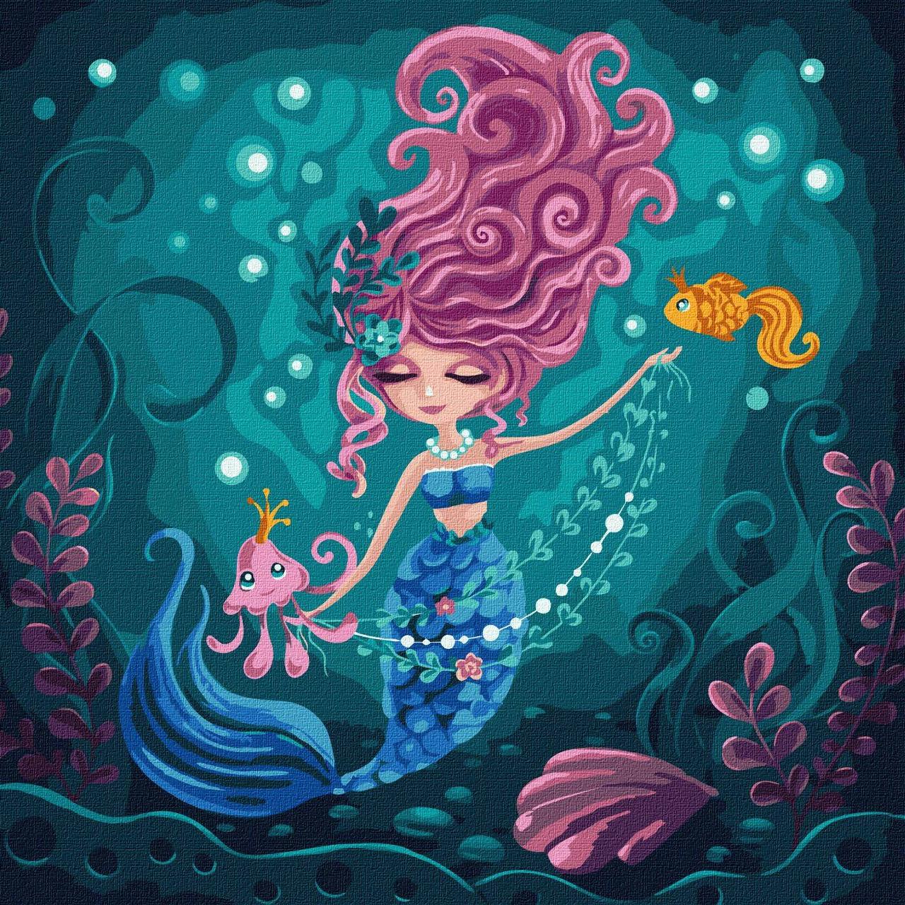 Картина по номерам Ideyka Русалка 40х40 см (2824286895)