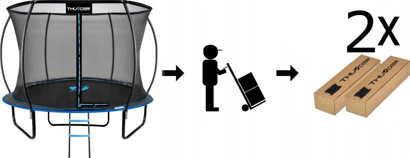 Батут Thunder INSIDE ULTRA с внутренней сеткой 8 футов 255 см Черно-голубой (407484) - фото 8 Батут Thunder INSIDE ULTRA с внутренней сеткой 8 футов 255 см Черно-голубой (407484) - фото 8