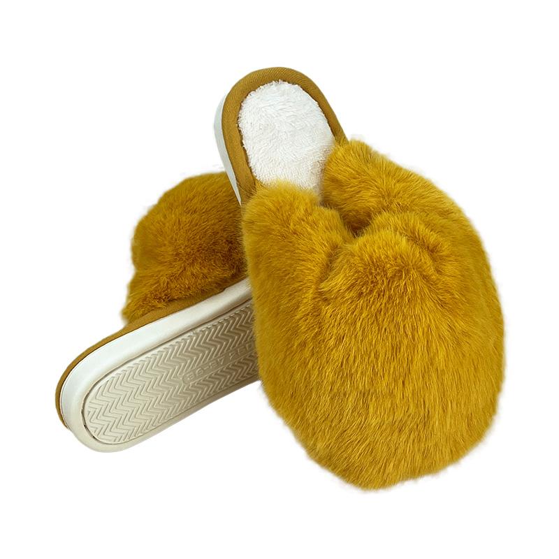 Тапочки домашние женские Sanlin мега мех 14550-1 p. 37 23-23,5 см Желтый