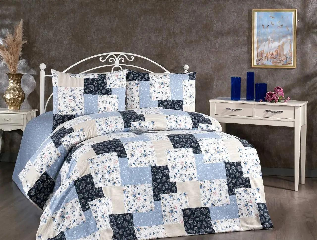 Комплект постільної білизни BELIZZA Plaid фланель 160x220 см Blue (CN29112)
