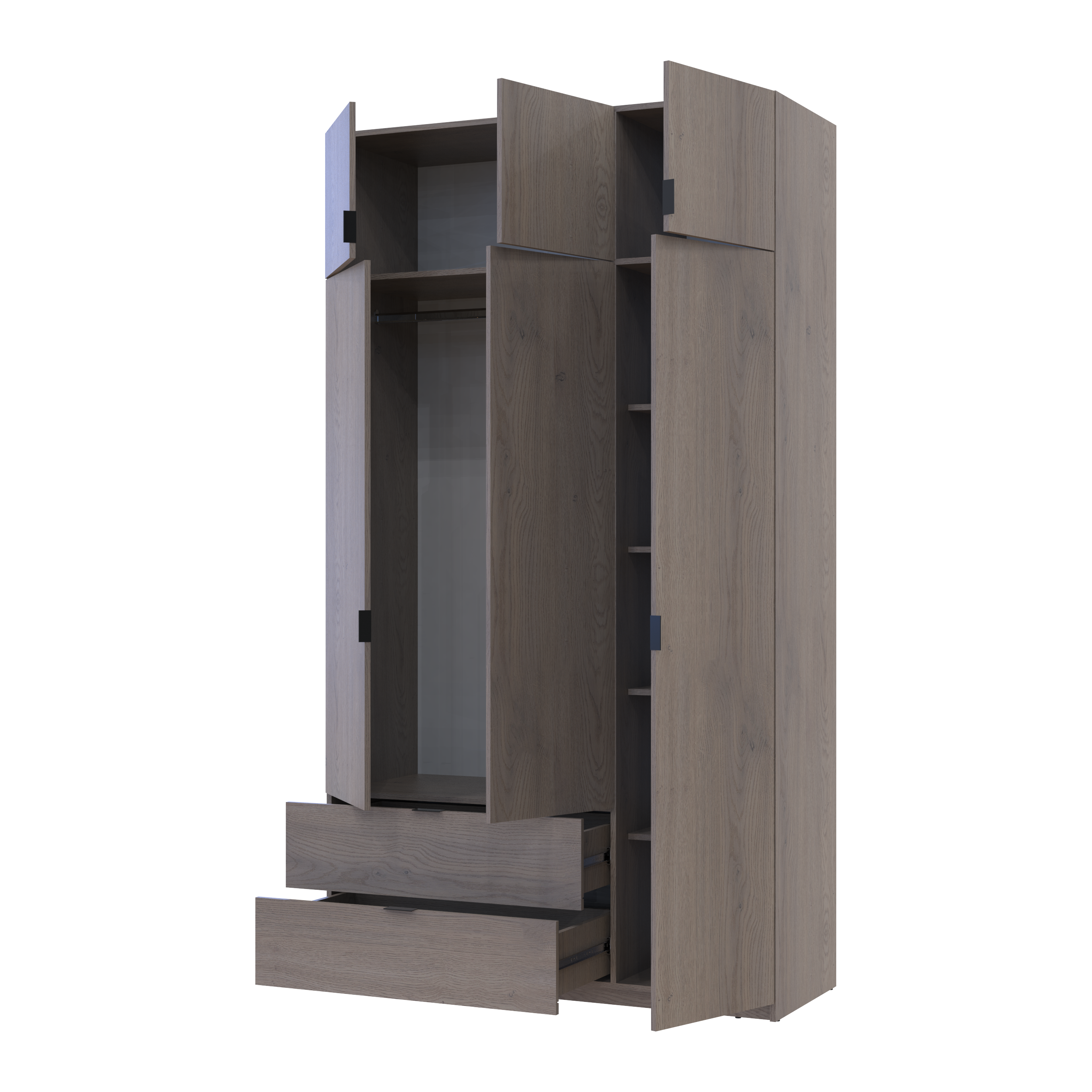 Шкаф для одежды Doros Лукас 3 ДСП 135х50х240 см Канноло (44900369)