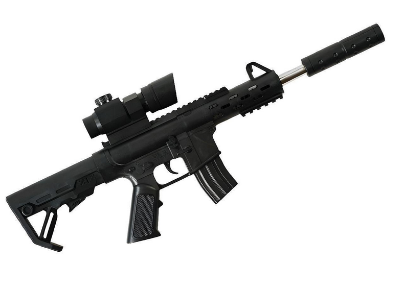 Автомат со съемным глушителем и лазерным прицелом (133093)