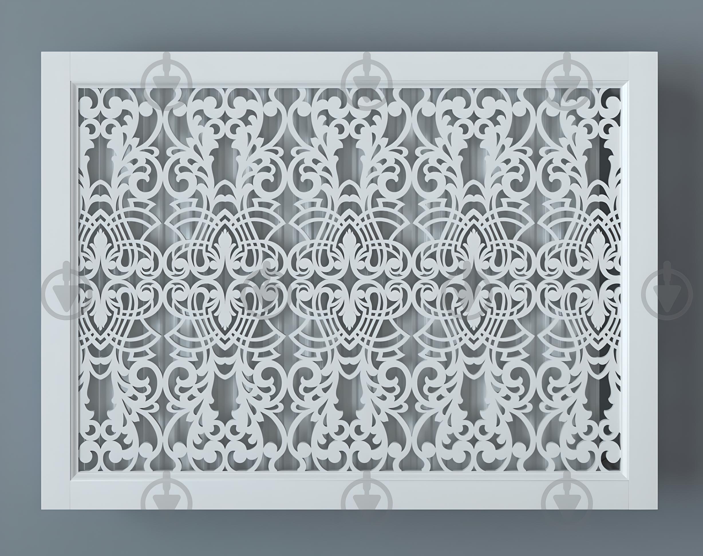 Экран-решетка декоративная на батарею отопления R88-F80 Белый (26520766) - фото 2 Экран-решетка декоративная на батарею отопления R88-F80 Белый (26520766) - фото 2