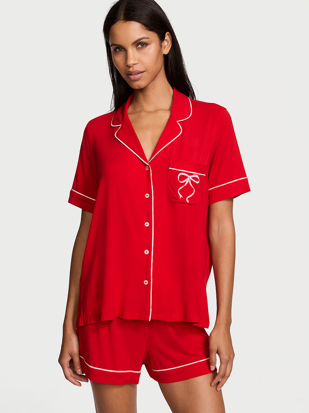 Піжама жіноча Victoria's Secret Modal Soft Short Pajama Set модал S Червоний (24879118) Піжама жіноча Victoria's Secret Modal Soft Short Pajama Set модал S Червоний (24879118)