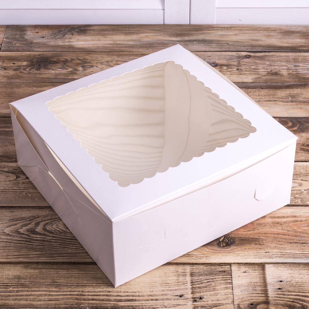 Коробка для сладкого с квадратным окном (4677)