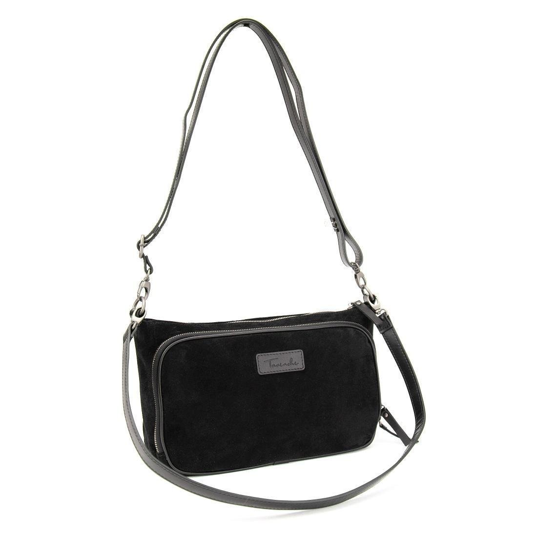 Женская сумка-кроссбоди замшевая Tavinchi CH-001A-Y Черный (2656560101)