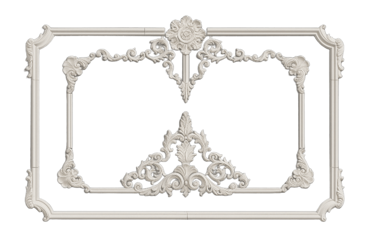 Рамка декоративная гипсовая двойная 1750/2500 мм (29198236)