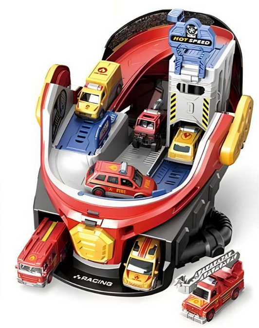 Гараж с подсветкой и звуком/трансформируется в чемодан (SK 639 XB)