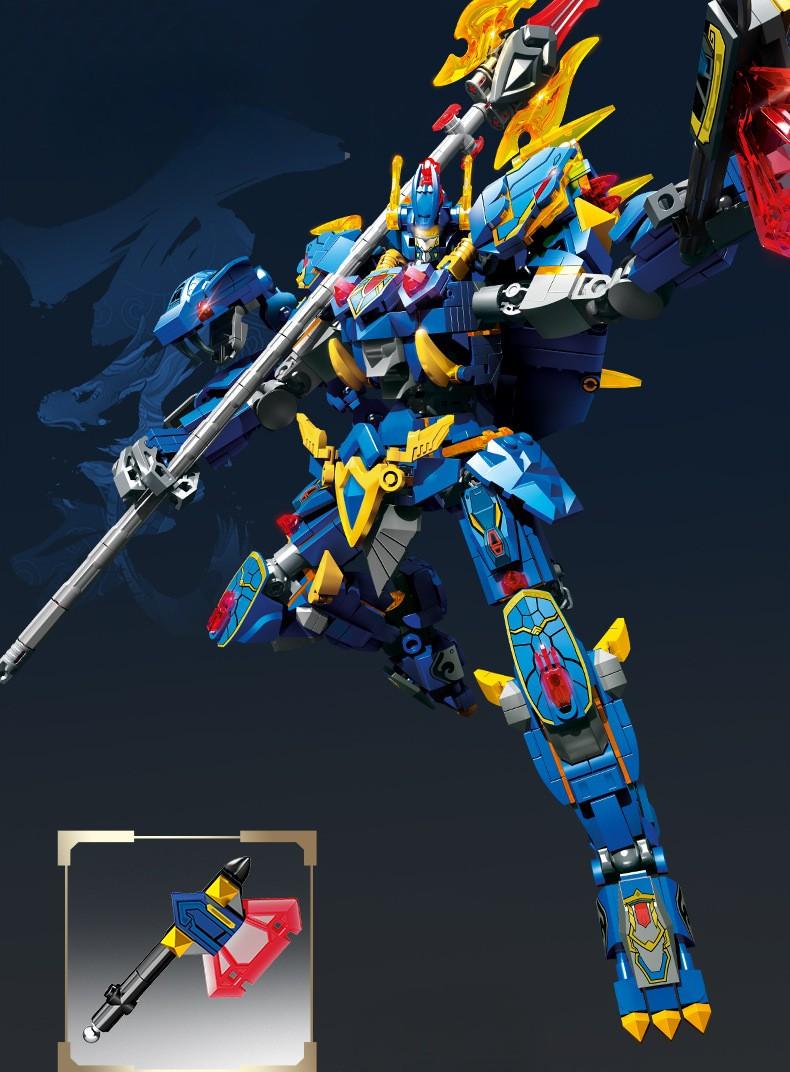 Конструктор детский трансформер Sembo Block Черепаха-Змея 799 дет. Синий - фото 2