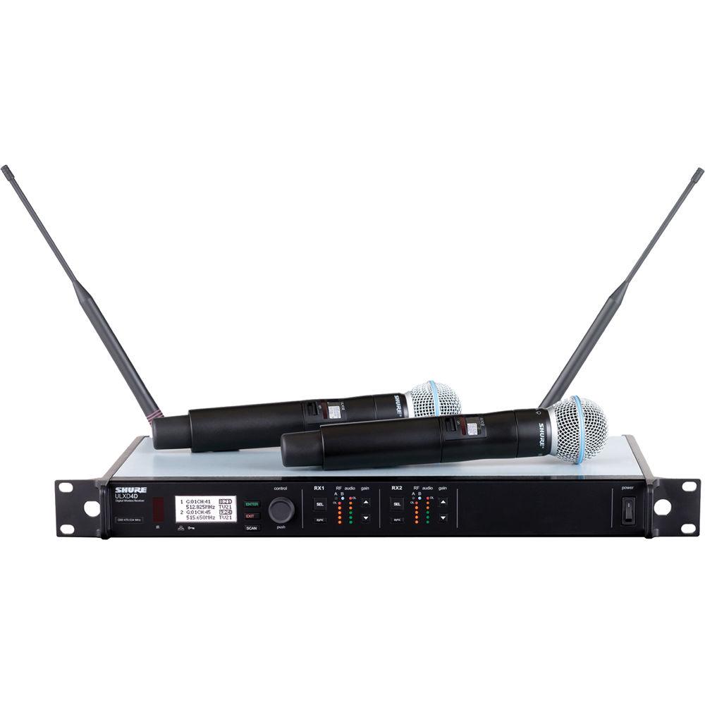 Радіосистема на два мікрофони SHURE ULXD24D BETA 58A (0065)