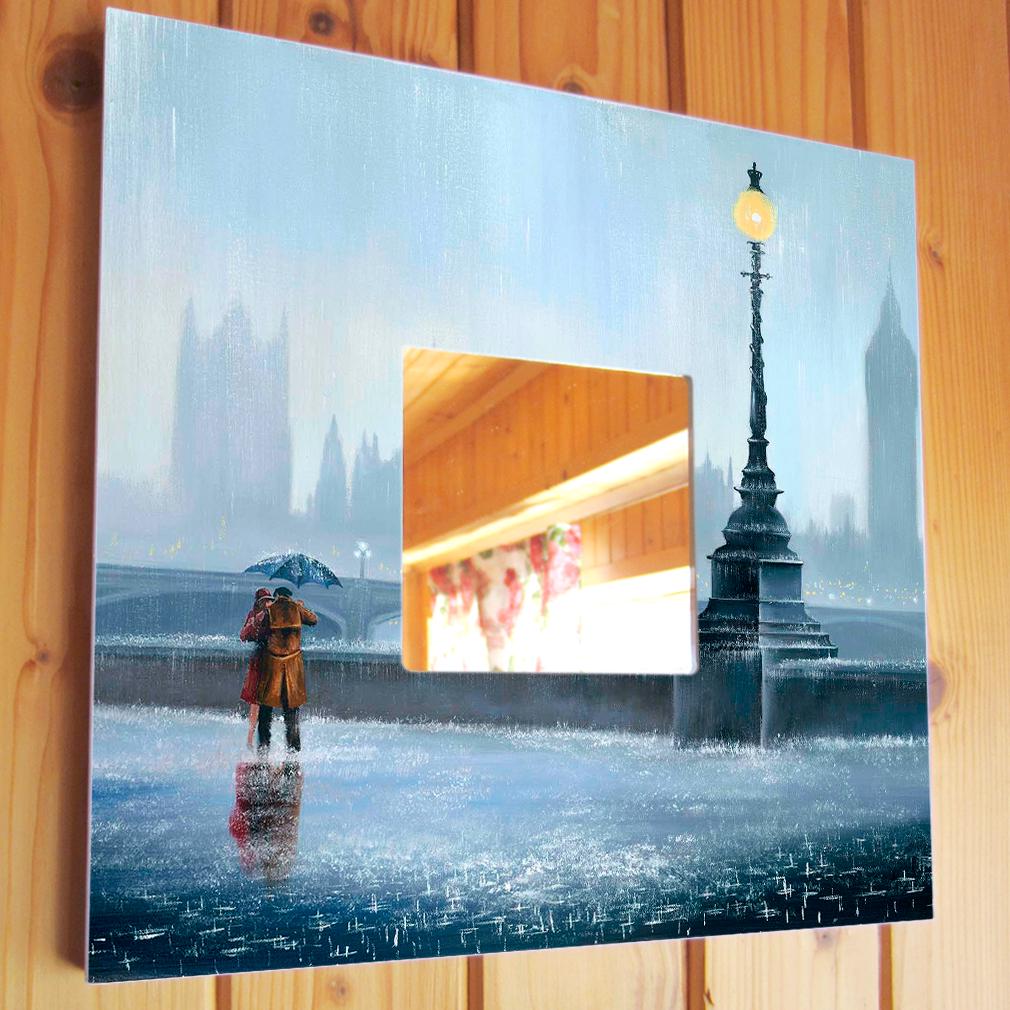 Зеркало декоративное Дождевой Лондон 260х260 мм (M00067)